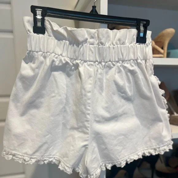 Vita Grace Lace Trimmed High Waist Shorts | S - Picture 2 of 4